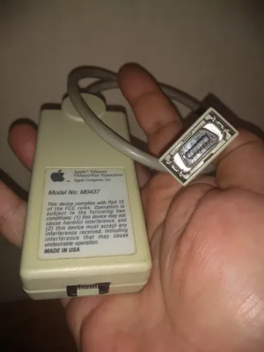 Adaptador Rede Transceiver Apple AAUI Para RJ45 M0437 Vintage