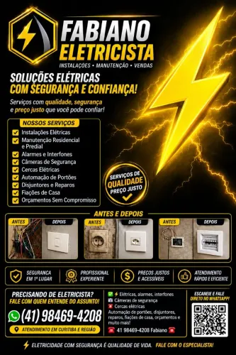 Eletricista 24 horas curitiba e região