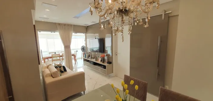Mario cravo, 3/4, climatizado, 1 suíte, área de serviço, 89m², gabinete, varanda gourmet,