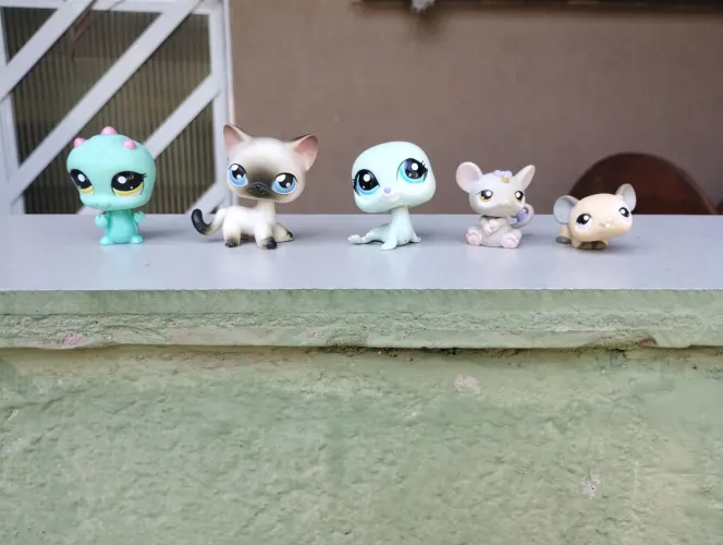 Kit com 05 Littles Pet Shop - originais