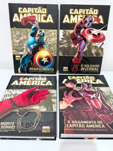 COLEÇÃO CAPITÃO AMÉRICA MARVEL DELUXE CAPA DURA - ED BRUBAKER