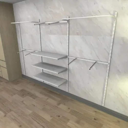 Closet loja modulável araras e prateleiras (cremalheiras) mais de 20 peças