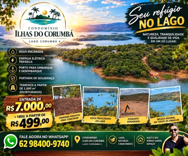 Corumbá IV - Lotes disponíveis com qualidade e bom atendimento! Chame no zap!