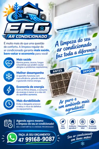 Instalação, limpeza e manutenção de ar condicionado.