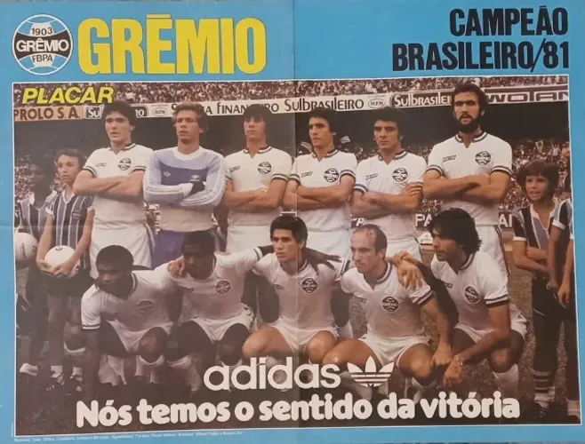 Pôster Grêmio (e São Paulo) - Campeão Brasileirão de 1981(da Revista Placar)