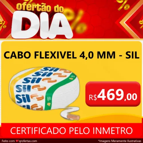 4,0 MM CABO FLEXIVEL SIL 750X COM 100 METROS 