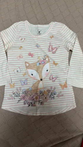 Kit 5 blusas infaltil m.comprida T.4
