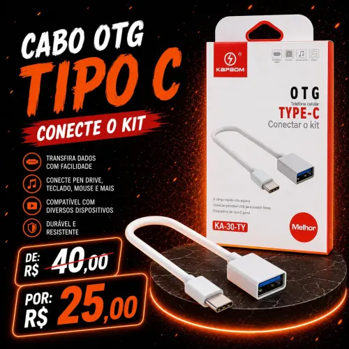 Cabo OTG Tipo C 
