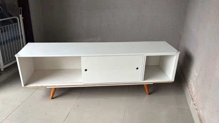 Rack branco para TV até 65 Polegadas com Pés