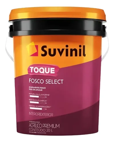 Tinta Acrílica Toque Fosco Branco Neve 20L - Suvinil