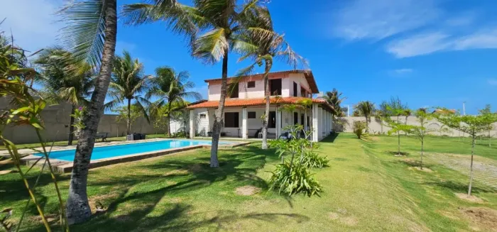 Casa na Taíba com 7 suites e Terreno Amplo | Piscina, Beach Tennis | Aceito Proposta