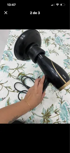 Secador de cabelo com difusor Britânia bivolt turbo