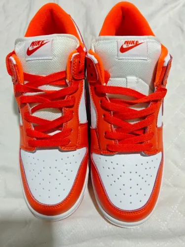 tênis nike dunk low syracuse laranja e branco