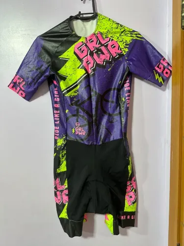 Macacão Ciclismo Feminino GRL PWR / Ride Like a Girl - Tam P