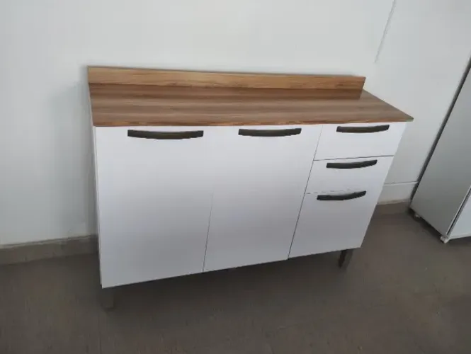 Balcão de Cozinha Branco 120cm