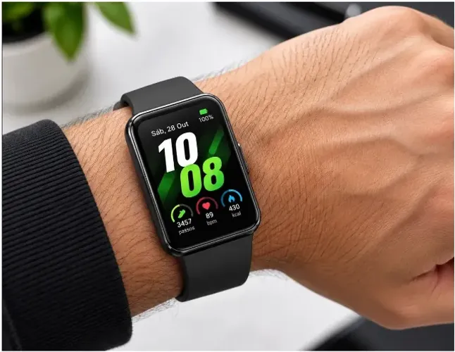 Smartband Samsung Galaxy Fit 3 Preta | Com Cabo Carregador Magnético USB-C