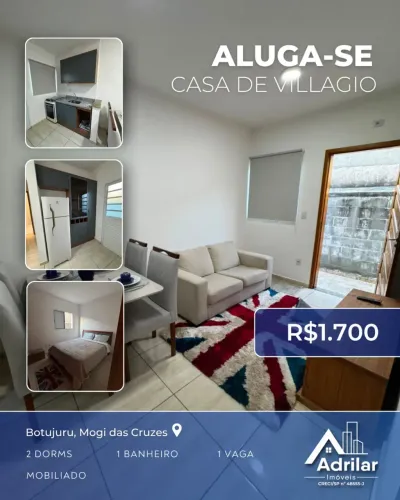 Imóvel para aluguel possui 45 metros quadrados com 2 quartos