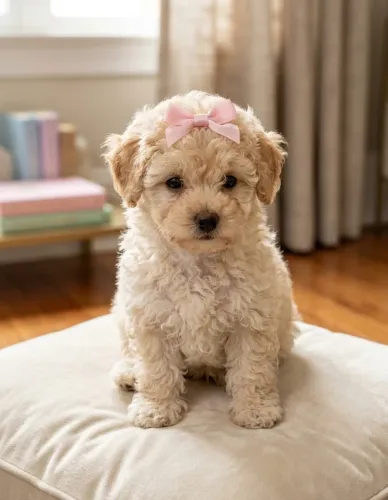 Linda filhote poodle fêmea 