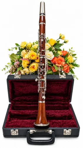 Clarinete Bugobot Dó madeira marrom 14 chaves + estojo regulada