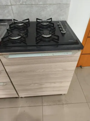 Fogão Cooktop 4 Bocas À Gás Preto-bivolt