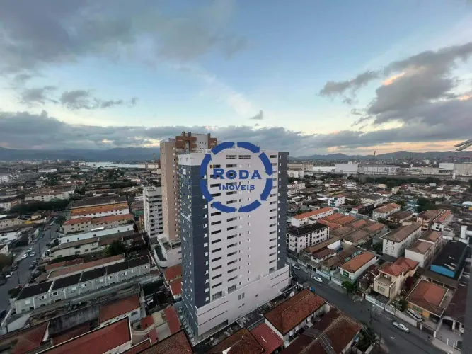 Apartamento à venda no Macuco (Santos) 2 Dorms, 1 Suíte, Varanda e lazer completo