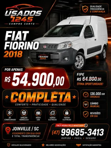 Fiat Fiorino Furgão Work. Hard 1.4 Flex 8V 2P 2018