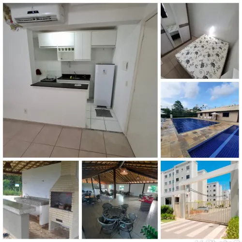 Apartamento Mobiliado C/Garagem 2/4 - Condomínio Parque Sun Garden - 40m²