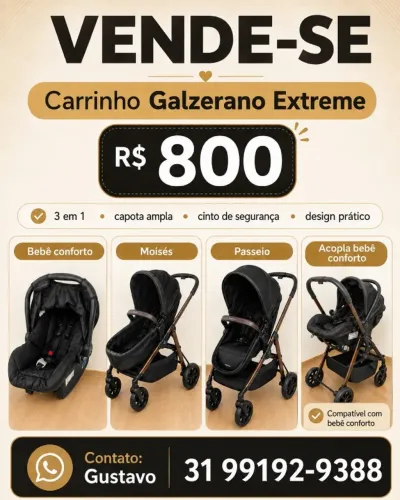 Carrinho de Bebê Galzerano