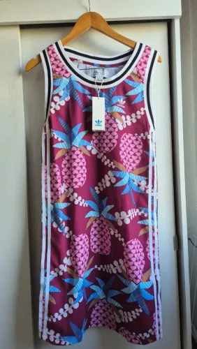 Vestido Adidas Originals X FARM curto Tank Abacaxi ( novo com etiqueta)