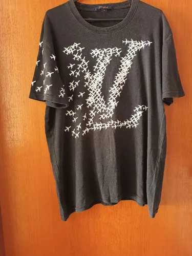 Camiseta Masculina Black Sleeve Louis Vuitton Original