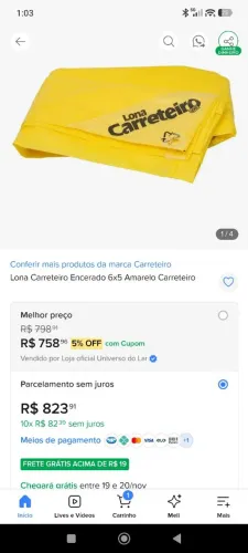 Lona de acampamento 