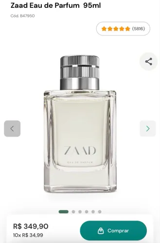 Zaad Eau de Pardum 95ml lacrado
