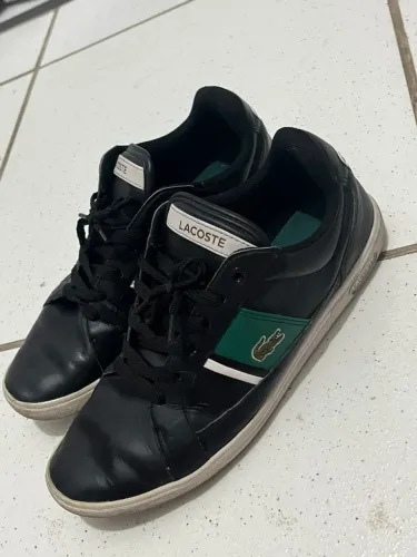 Tênis Lacoste Masculino Preto e Verde Casual