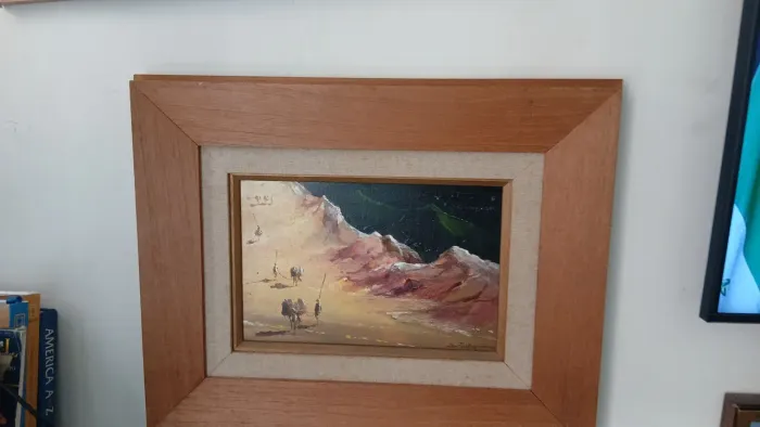 Satiro pintura sobre madeira