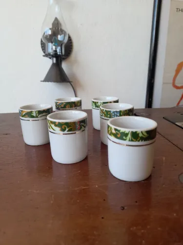 Conjunto 6 copinhos de porcelana Vera Cruz