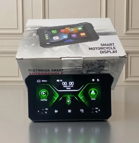 Multimídia Portátil Moto 5 Android Auto e Apple CarPlay (à prova d?água)