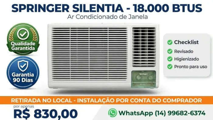 AR CONDICIONADO DE JANELA 18000 BTUS