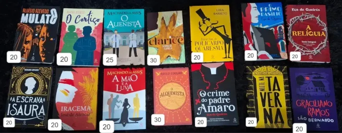 Livros de literatura autores BR - Clarice Lispector, Paulo Coelho, Machado de assis