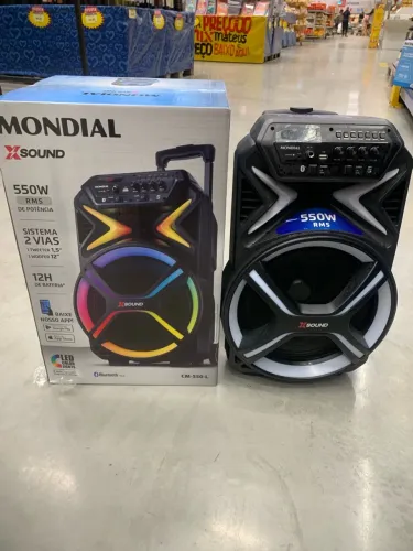 VENDO CAIXA DE SOM MONDIAL 550W TODA ZERAA NA CAIXA COM NOTQ FISCAL!!