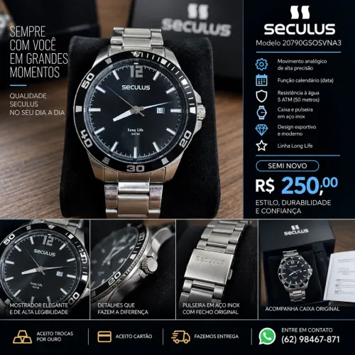 Relógio Seculus Long Life