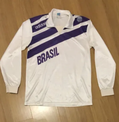Camisa Vôlei Adidas Brasil Vintage Anos 80 90 Manga Longa Raridade G