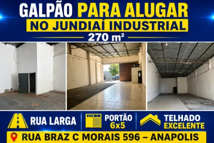 Galpao com 270 m2 para alugar no Jundiai Industrial Anapolis