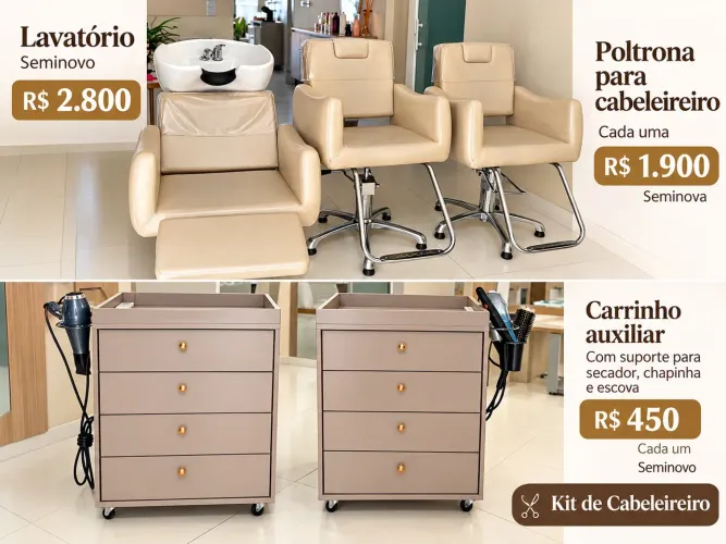 Móveis pra salão de beleza