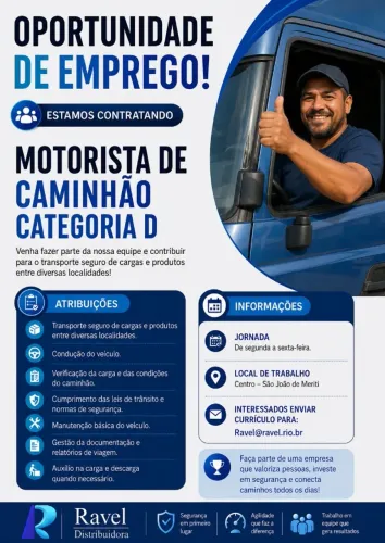Vaga de motorista 