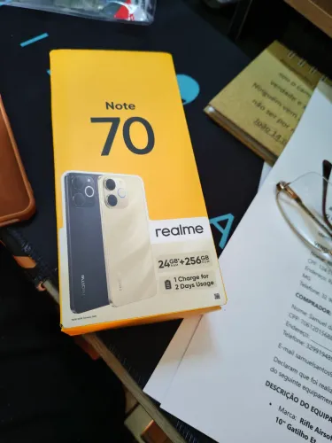 Celular realme note 70 24gb por 256GB de armazenamento 