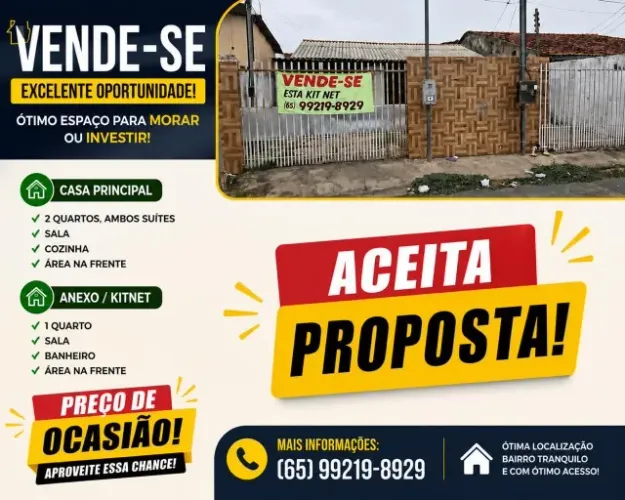 venda de casa com anexo kitnet