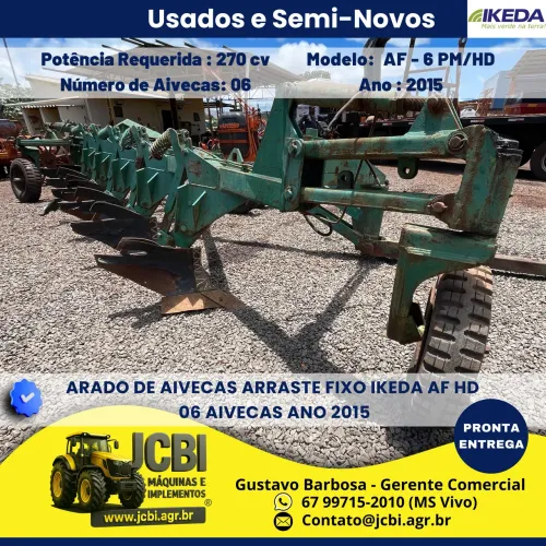 ARADO DE AIVECAS ARRASTE FIXO IKEDA AF HD 06 AIVECAS ANO 2015