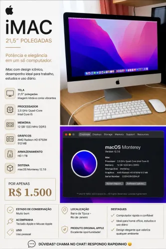 i MAC 21,5 polegadas