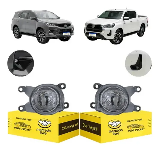 Par Farol Milha Cibié Toyota Sw4 Hilux 2021 22 23 A 2026 Led Cristal