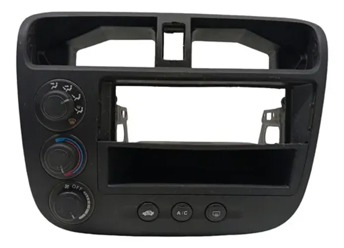 Moldura Painel Central Comando Ar Botões Honda Civic 2001 02